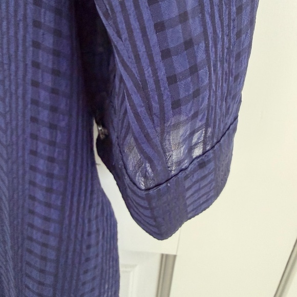 TOMMY BAHAMA Cadiz Chiffon Boyfriend Shirt, Navy Blue, Size L - Picture 6 of 6